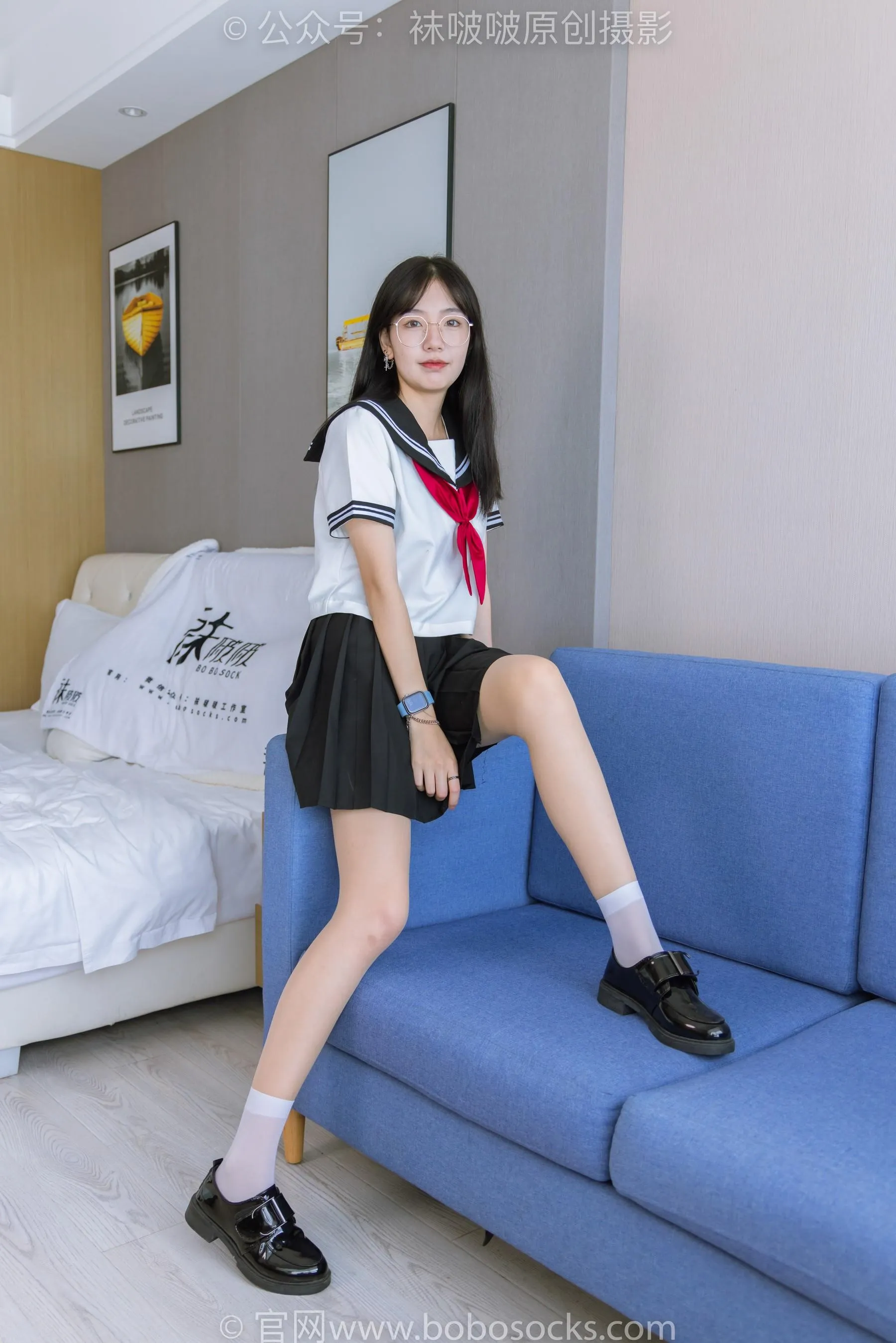 [BoBoSocks袜啵啵]NO.197 小甜豆-皮鞋、短白丝、肉丝、jk制服 [87P]插图5